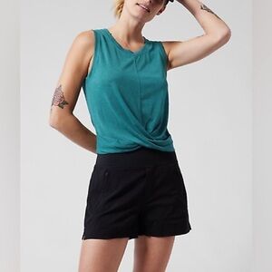 ATHLETA WOMEN'S BOREALIS GREEN SLEEVELESS BREEZY TWIST TANK Large NWT
